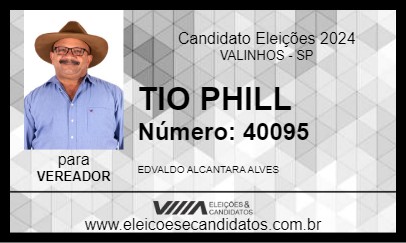 Candidato TIO PHILL 2024 - VALINHOS - Eleições