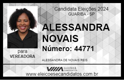 Candidato ALESSANDRA NOVAIS 2024 - GUARIBA - Eleições