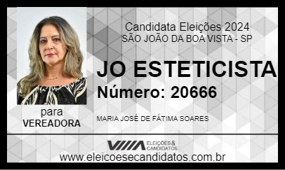 Candidato JO ESTETICISTA 2024 - SÃO JOÃO DA BOA VISTA - Eleições