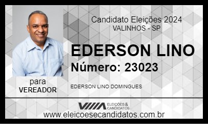 Candidato EDERSON LINO 2024 - VALINHOS - Eleições