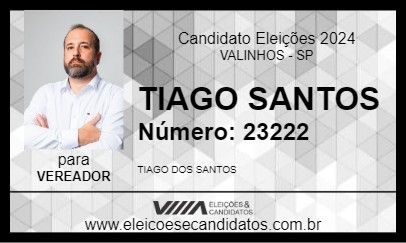 Candidato TIAGO SANTOS 2024 - VALINHOS - Eleições