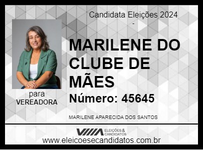 Candidato MARILENE DO CLUBE DE MÃES 2024 - VALINHOS - Eleições