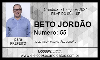 Candidato BETO JORDÃO 2024 - PILAR DO SUL - Eleições