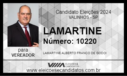 Candidato LAMARTINE 2024 - VALINHOS - Eleições