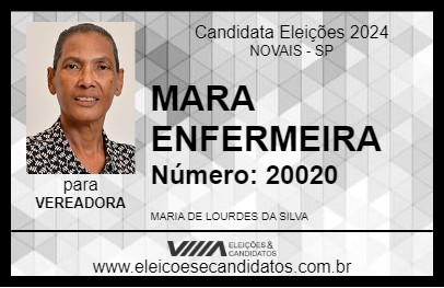 Candidato MARA ENFERMEIRA 2024 - NOVAIS - Eleições