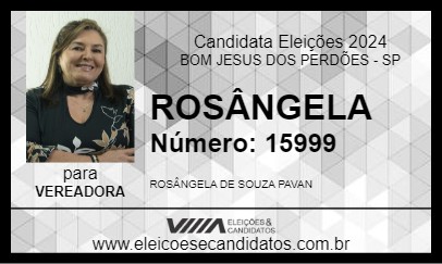 Candidato ROSÂNGELA 2024 - BOM JESUS DOS PERDÕES - Eleições