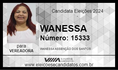 Candidato WANESSA 2024 - BOM JESUS DOS PERDÕES - Eleições