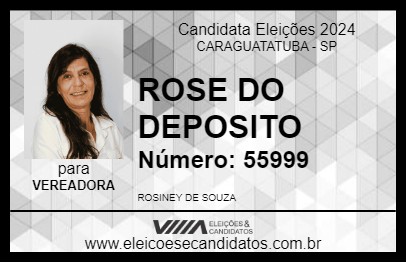 Candidato ROSE DO DEPOSITO 2024 - CARAGUATATUBA - Eleições