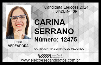 Candidato CARINA SERRANO 2024 - DIADEMA - Eleições