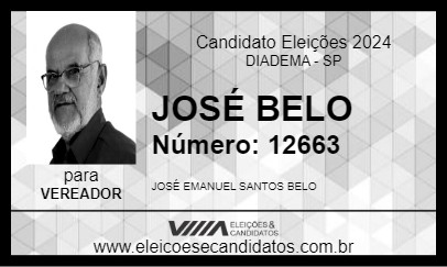 Candidato JOSÉ BELO 2024 - DIADEMA - Eleições