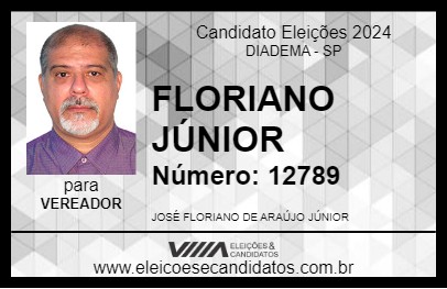 Candidato FLORIANO JÚNIOR  2024 - DIADEMA - Eleições