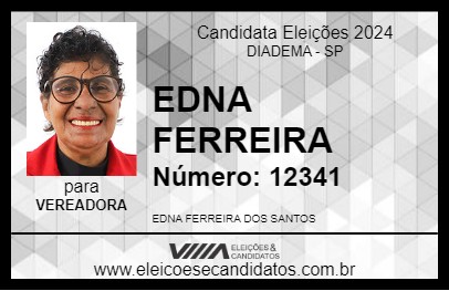 Candidato EDNA FERREIRA 2024 - DIADEMA - Eleições