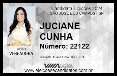 Candidato JUCIANE CUNHA 2024 - SÃO JOSÉ DOS CAMPOS - Eleições