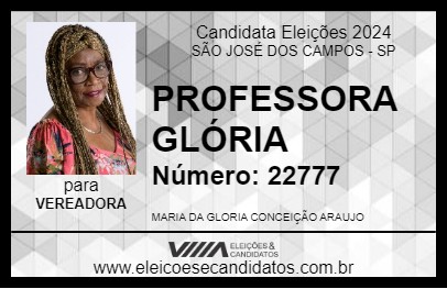 Candidato PROFESSORA GLÓRIA 2024 - SÃO JOSÉ DOS CAMPOS - Eleições