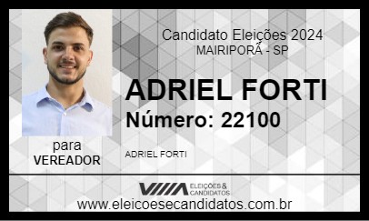 Candidato ADRIEL FORTI 2024 - MAIRIPORÃ - Eleições