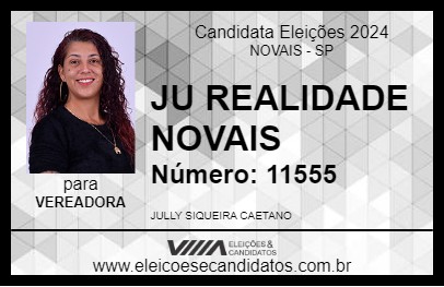 Candidato JU REALIDADE NOVAIS 2024 - NOVAIS - Eleições