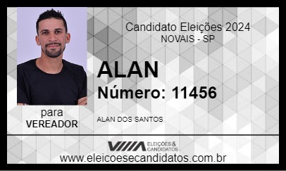 Candidato ALAN 2024 - NOVAIS - Eleições