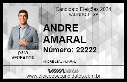 Candidato ANDRE AMARAL 2024 - VALINHOS - Eleições