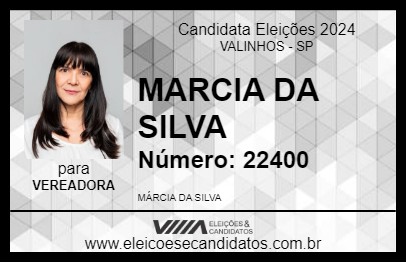 Candidato MARCIA DA SILVA 2024 - VALINHOS - Eleições