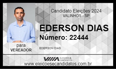 Candidato EDERSON DIAS 2024 - VALINHOS - Eleições