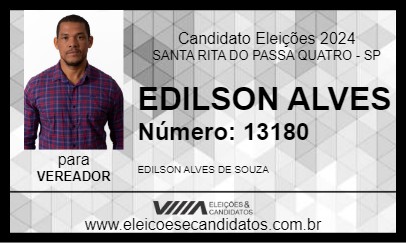 Candidato EDILSON ALVES 2024 - SANTA RITA DO PASSA QUATRO - Eleições