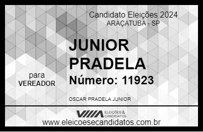 Candidato JUNIOR PRADELA 2024 - ARAÇATUBA - Eleições