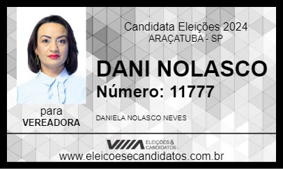 Candidato DANI NOLASCO 2024 - ARAÇATUBA - Eleições