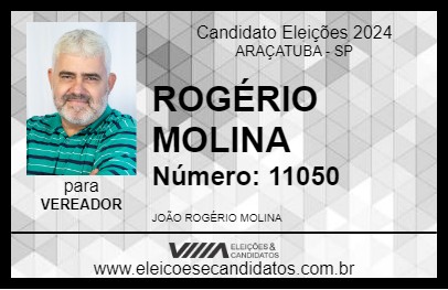 Candidato ROGÉRIO MOLINA 2024 - ARAÇATUBA - Eleições