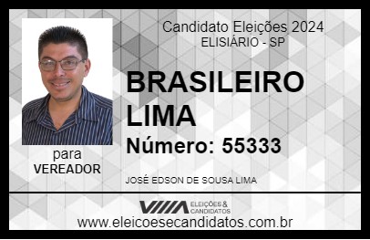 Candidato BRASILEIRO LIMA 2024 - ELISIÁRIO - Eleições