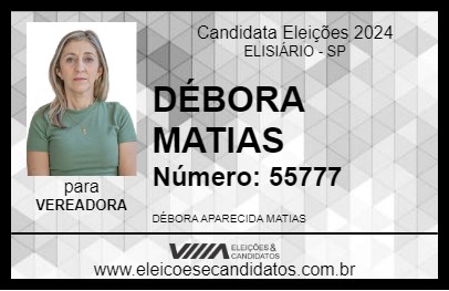 Candidato DÉBORA MATIAS 2024 - ELISIÁRIO - Eleições