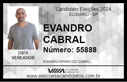 Candidato EVANDRO CABRAL 2024 - ELISIÁRIO - Eleições