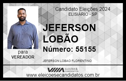 Candidato JEFFERSON LOBÃO 2024 - ELISIÁRIO - Eleições