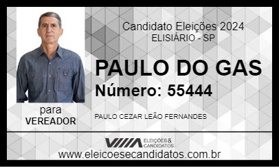 Candidato PAULO DO GAS 2024 - ELISIÁRIO - Eleições