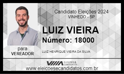 Candidato LUIZ VIEIRA 2024 - VINHEDO - Eleições