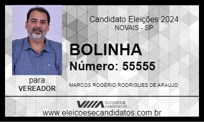 Candidato BOLINHA 2024 - NOVAIS - Eleições