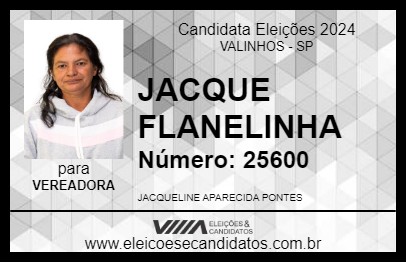 Candidato JACQUE FLANELINHA 2024 - VALINHOS - Eleições