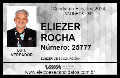 Candidato ELIEZER ROCHA 2024 - VALINHOS - Eleições