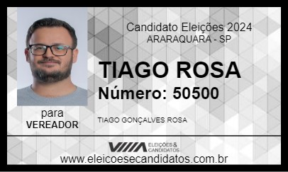 Candidato TIAGO ROSA 2024 - ARARAQUARA - Eleições