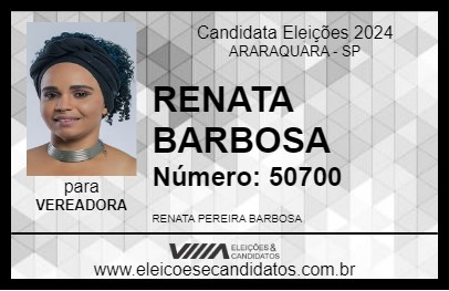 Candidato RENATA BARBOSA 2024 - ARARAQUARA - Eleições