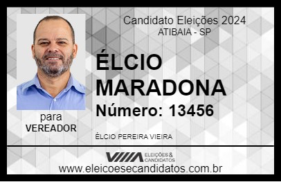 Candidato ÉLCIO MARADONA 2024 - ATIBAIA - Eleições