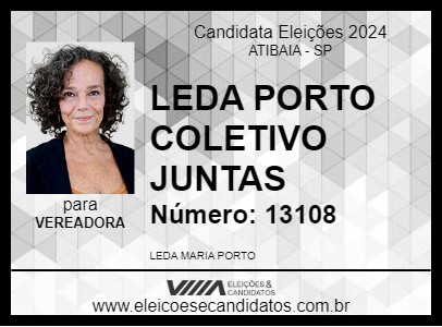 Candidato LEDA PORTO COLETIVO JUNTAS 2024 - ATIBAIA - Eleições