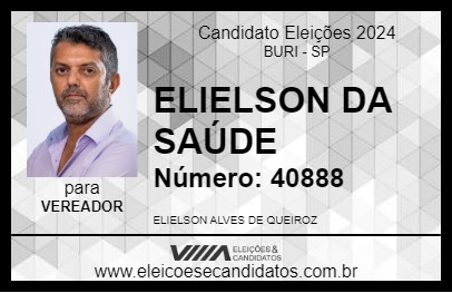 Candidato ELIELSON DA SAÚDE 2024 - BURI - Eleições