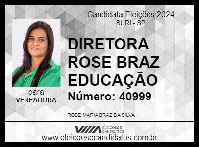 Candidato DIRETORA ROSE BRAZ EDUCAÇÃO 2024 - BURI - Eleições