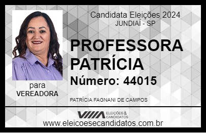 Candidato PROFESSORA PATRÍCIA 2024 - JUNDIAÍ - Eleições