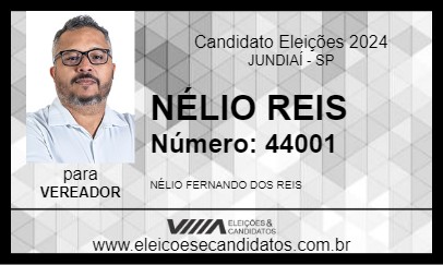 Candidato NÉLIO REIS 2024 - JUNDIAÍ - Eleições