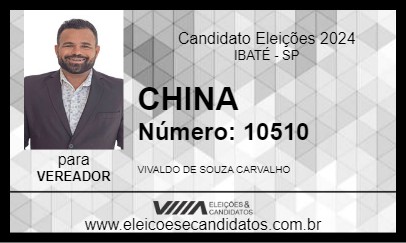 Candidato CHINA 2024 - IBATÉ - Eleições