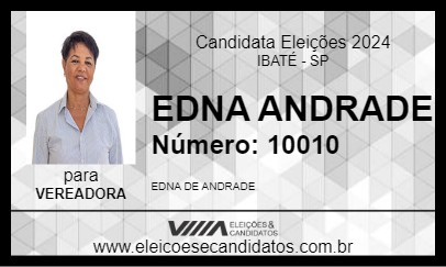 Candidato EDNA ANDRADE 2024 - IBATÉ - Eleições