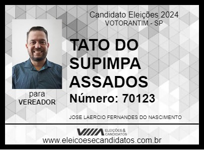 Candidato TATO DO SUPIMPA ASSADOS 2024 - VOTORANTIM - Eleições