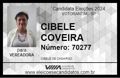 Candidato CIBELE COVEIRA 2024 - VOTORANTIM - Eleições