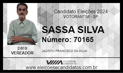 Candidato SASSA SILVA 2024 - VOTORANTIM - Eleições